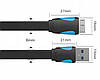 Дата кабель Vention USB 3.0 — Micro USB-B 10pin плоский 0.5 м Black (VAS-A12-B050), фото 3
