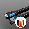 Дата кабель Vention USB 3.0 — Micro USB-B 10pin плоский 0.5 м Black (VAS-A12-B050), фото 5