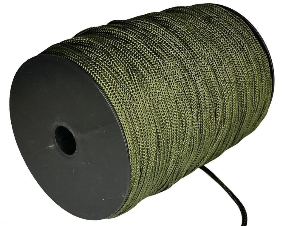 Шнур для одягу круглий 4 мм/150м (Хакі)