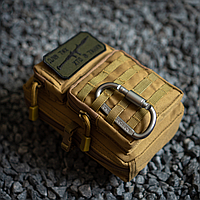 Тактический маленький утилитарный подсумок чехол PACKER BK песочный coyote для телефона сумка с MOLLE TB