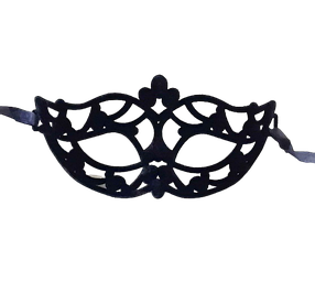 Маска велюрова чорна "Сова" ( жіноча карнавальна маска), фото 2