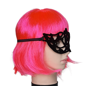 Маска велюрова чорна "Сова" ( жіноча карнавальна маска), фото 3