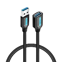USB кабель-удлинитель Vention USB 3.0 Male to USB Female PVC Cable 5Gbps 1 м Black (CBHBD)