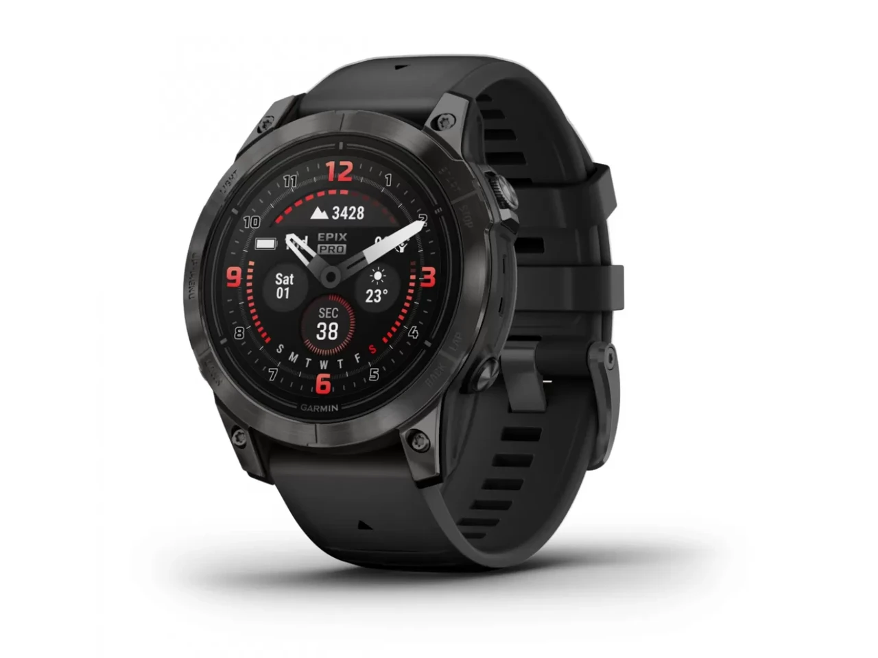 Garmin Epix Pro Gen 2 Sapphire 47mm Carbon G. DLC Tit. with Black Band Розумний годинник, фото 1