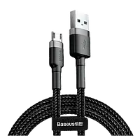 Кабель зарядный Micro USB Baseus USB Cable to microUSB 2А Cafule 3 м Gray/Black (CAMKLF-HG1)