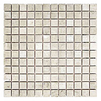 Мозаика из мрамора Матовая МКР-2СВ (23x23) Victoria Beige MB