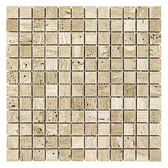 Мозаїка з травертину Полірована МКР-2П (23x23) Travertine Classic