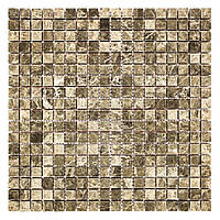 Мозаика из мрамора Полированная МКР-4П (15x15) Emperador Dark TR