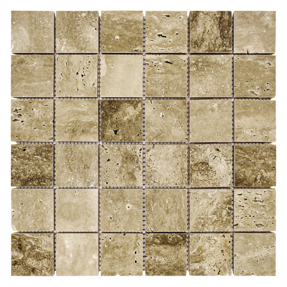 Мозаїка з травертину Полірована МКР-3П (47x47) Travertine Classic