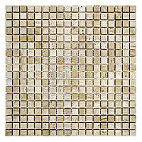 Мозаика из травертина Матовая МКР-4СН (15x15) Travertine Classic