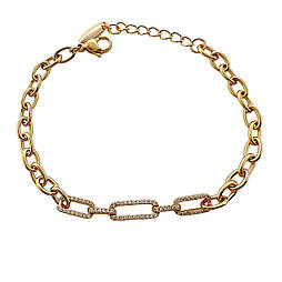 19+3 см х 5-4 мм. Браслет жіночий xuping, 18k