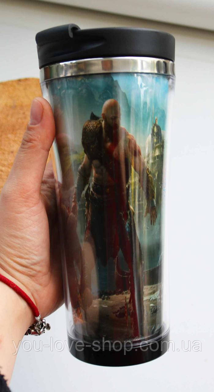 Термочашку God of War Кратос і Атрей" Бог Війни, фото 1