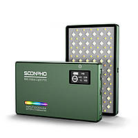 Накамерный LED осветитель с аккумулятором Soonpho P10 RGB Зеленый