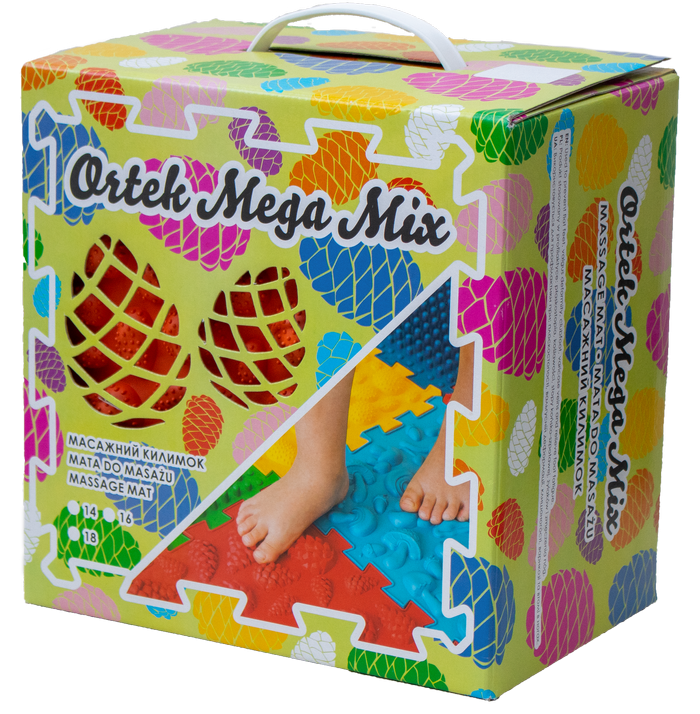 Масажний килимок Мега Мікс Пазли 16 елементів Ортек. 10175