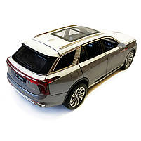 Машинка металева дитяча електромобіль Hongqi E-HS9, сірий, Автоексперт, 1:24, світло, інерція, відкриваються двері, багажник,, фото 4