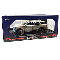 Машинка металева дитяча електромобіль Hongqi E-HS9, сірий, Автоексперт, 1:24, світло, інерція, відкриваються двері, багажник,, фото 6