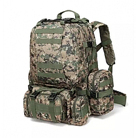 Рюкзак с подсумками тактический военный 55 л пиксель Tactical Backpack B08