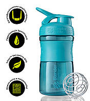 Шейкер спортивний (пляшка) BlenderBottle SportMixer 20oz/590ml Teal (Original)