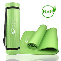 Килимок для йоги та фітнесу 7SPORTS NBR Yoga Mat+ MTS-3 (180*60*1.5см.) Зелений