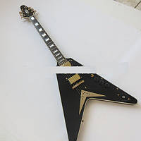 Электрогитара гитара Gibson Epiphone Flying V China черный струны сквозные