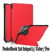 Чохол-книжка для електронної книги BeCover Ultra Slim Origami для PocketBook 740 Inkpad 3 / C Red