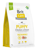 Корм для щенков Brit Care Dog Sustainable Puppy с курицей и насекомыми 3 кг