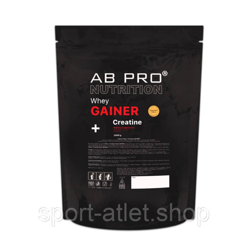 Гейнер AB Pro Whey + Creatine Gainer, 2 кг - Шоколад, фото 1