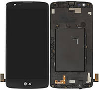 Дисплей модуль тачскрин LG K350E K8 2016/K350N черный в рамке