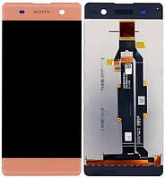 Дисплей модуль тачскрин Sony F3111 Xperia XA/F3112/F3113/F3115/F3116 розовый Rose Gold оригинал переклеенное