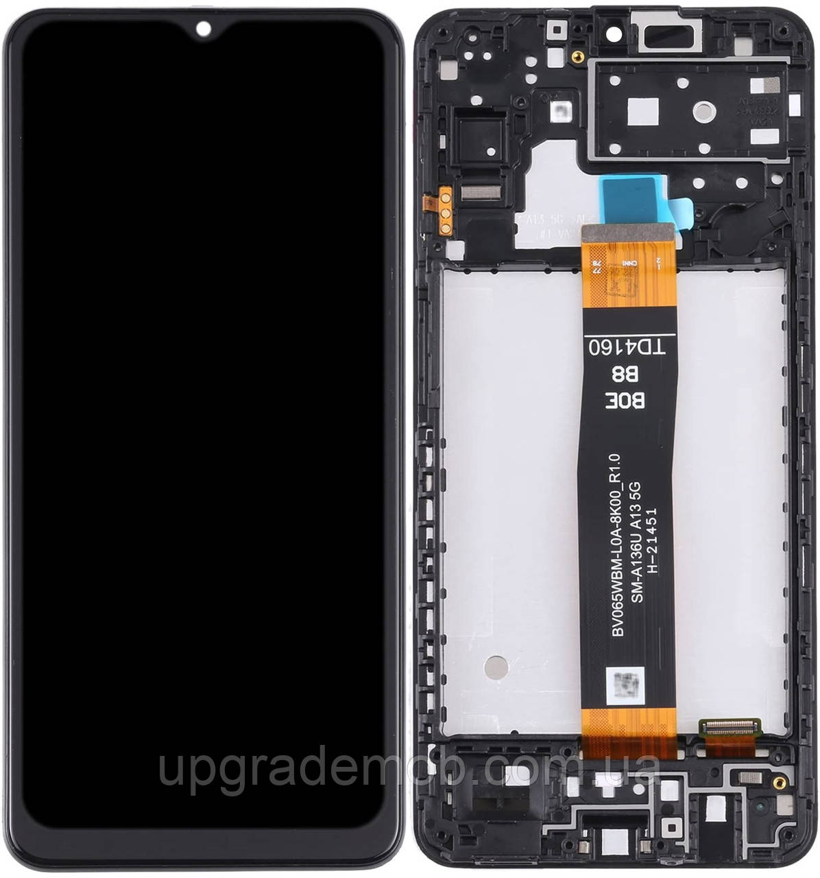 Дисплей модуль тачскрин Samsung A136 Galaxy A13 5G чорний з рамкою SM-A136U