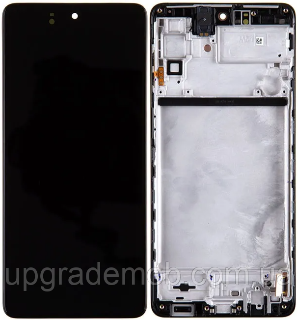 Дисплей модуль тачскрин Samsung M515 Galaxy M51 чорний TFT з рамкою, фото 1