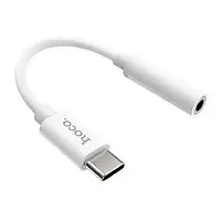 Переходник Hoco LS30 USB Type C (тато) - 3.5mm mini jack (мама) White