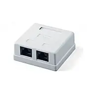 Розетка Atcom 60252 White наружная UTP сat 6 2хRJ45