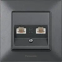 Розетка Panasonic Arkedia Slim WNTC04062DG-UA Dark Gray