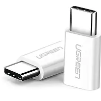 Переходник Ugreen US157 USB Type-C (тато) - microUSB (мама) White (30154)