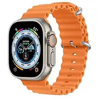 Смарт-часы Smart Watch X8 + Ultra Orange 49mm электронные с магнитной зарядкой и микрофоном