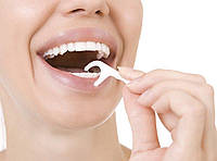 Зубна нитка (флоси) із пластмасовим тримачем та зубочисткою, 50 шт/уп Кладовка