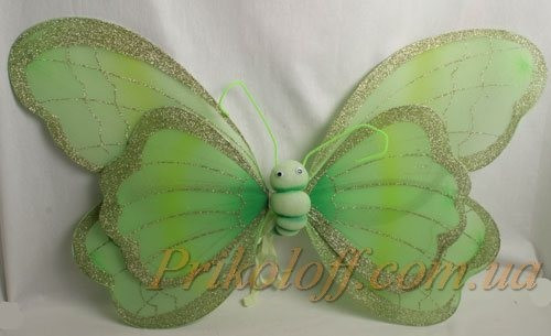 Крильця Метелика, бабочка великі, салатові