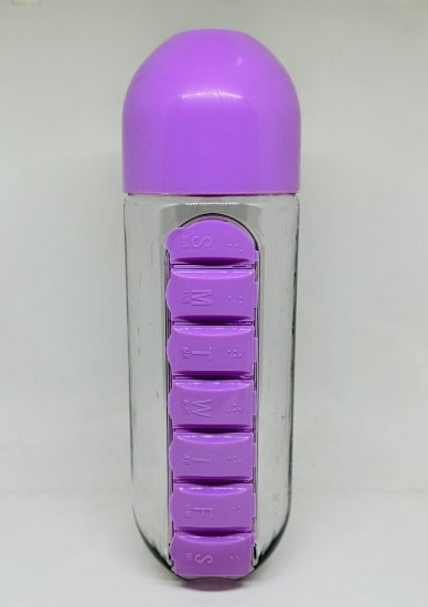 Пляшка для води з таблеткою Pill Bottle фіолетова