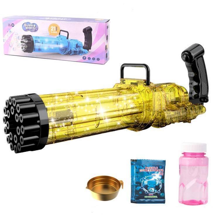 Автомат з мильними бульбашками "Bubble blaster" (генератор мильних бульбашок) ЖІЛТИЙ арт. 3939-134