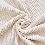 Плед покривало на ліжко Adina євро 200x220 см IDEIA молоко бавовна натуральне, фото 4