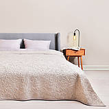 Покривало плед Royal IDEIA 220x240 см беж євро на ліжко, фото 2