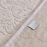 Покривало плед Royal IDEIA 220x240 см беж євро на ліжко, фото 3