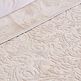 Покривало плед Royal IDEIA 220x240 см беж євро на ліжко, фото 7