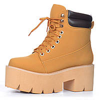 Черевики жіночі на платформі Jeffrey Campbell Nirvana Yellow Boot style, Жовтий, 38