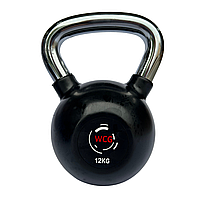 Гиря обгумована з хромованою ручкою WCG 12 КГ AS
