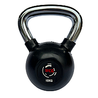 Гиря обгумована з хромованою ручкою WCG 10 КГ JG