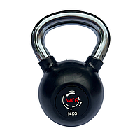 Гиря обгумована з хромованою ручкою WCG 14 КГ JG