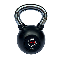 Гиря обгумована з хромованою ручкою WCG 16 КГ JG