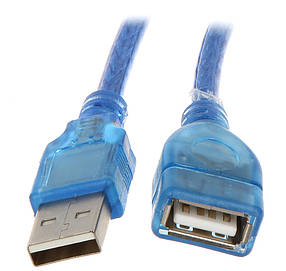 Кабель подовжувач USB A — USB F 1.5 метра Blue (26133)